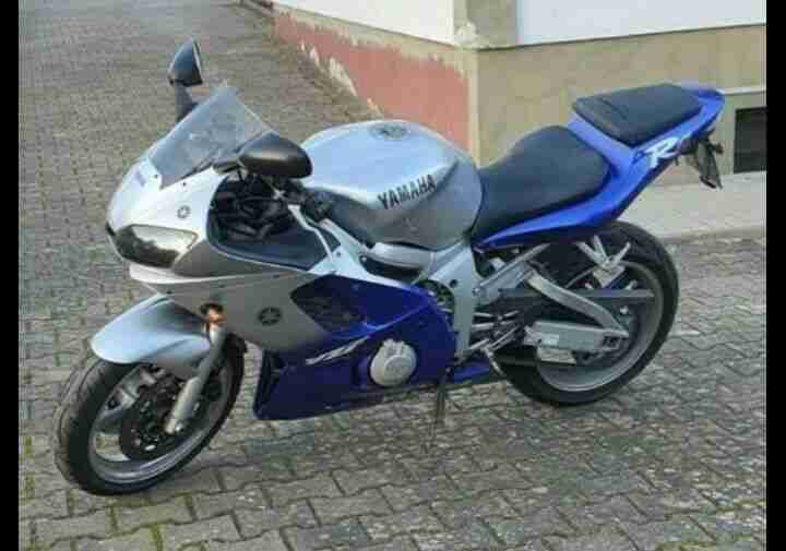 Motorad Yamaha YZF R6 blau silber