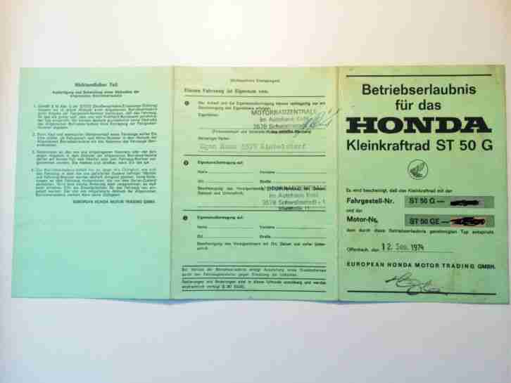 1974er Honda Dax ST 50 G restauriert, originale Papiere und Fahrerhandbuch,