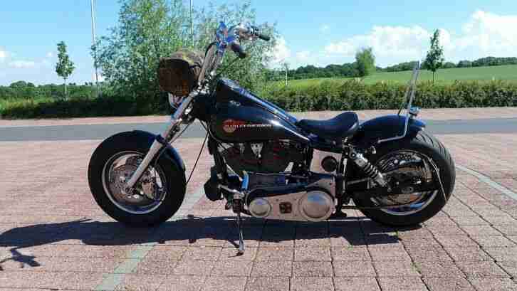 2005er Harley Davidson Custombike Shovelhead FXWG Rahmen mit S&S Motor 79cui