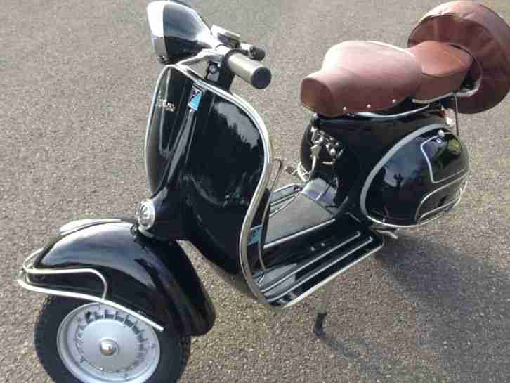 2Jahre TÜV SCHWARZER 125CC VESPA PIAGGIO ROLLER VBBT SERIE KOMPLETT RESTAURIERT