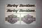 4 x Harley Davidson Aufkleber in schwarz