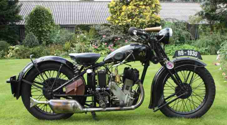 AJS R9 500cc sv von 1930 mit Danische und hollandische kfz brief