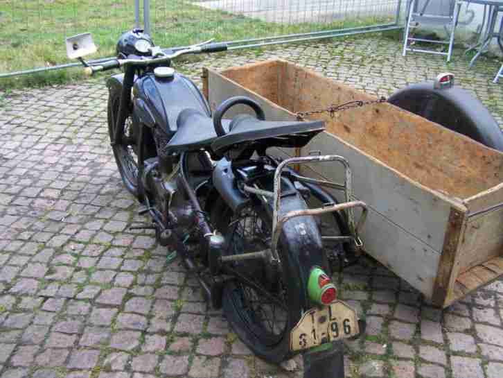 AWO Touren 425 mit Seitenwagen Bauj.1955 Fundzustand Original
