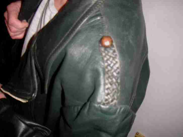 Alte Motorrad Lederjacke Top.