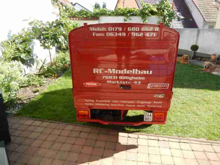 Ape 50 Kasten Rot, sehr guter Zustand, nur 3500 km, mit Krümmerheizung!