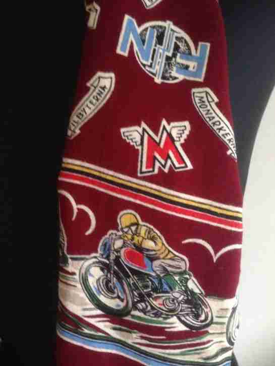 BMW Harley Davidson Puch uvm Schal 119x24 Viskose/Wolle Vintage