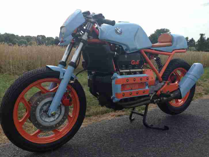 BMW K100 RS Caferacer Gulf Design neu aufgebaut, alle TÜV Eintragungen!