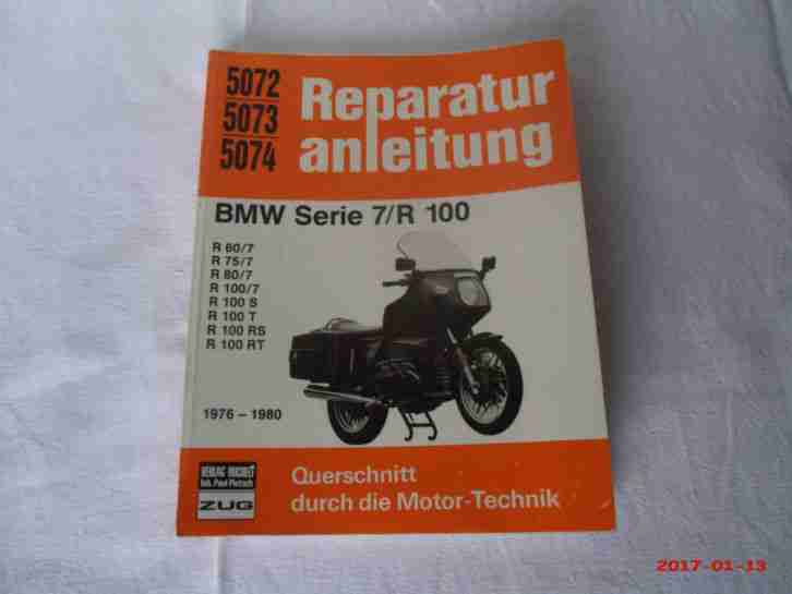 BMW Reparaturanleitung für Boxer Oldtimer serie 7/R 100