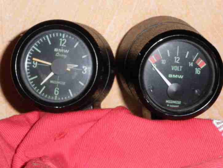 BMW --Voltmesser und UHR ,Original BMW,R 45,60,75,R 80 R 90 R 100 Schnäppchen