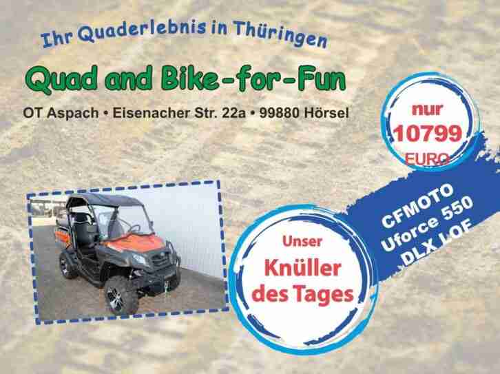 BRANDNEU!!CF Moto UForce 550 4x4 Modell 2018 mit LOF Z (UTV Buggy ATV SSV Quad)