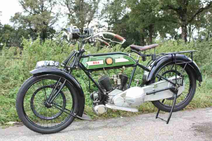 BSA 770cc V-Twin baujahr 1921 mit Belgische KFZ brief sehr schön restauriert