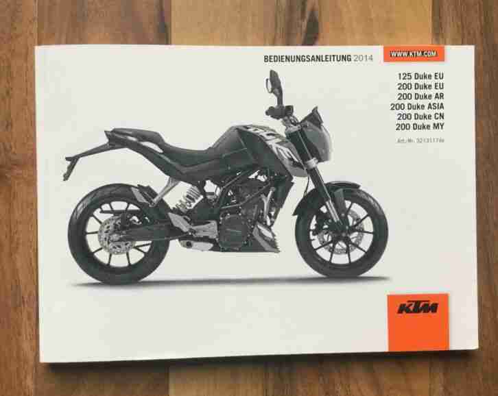 Bedienungsanleitung KTM 125 200 wie Neu