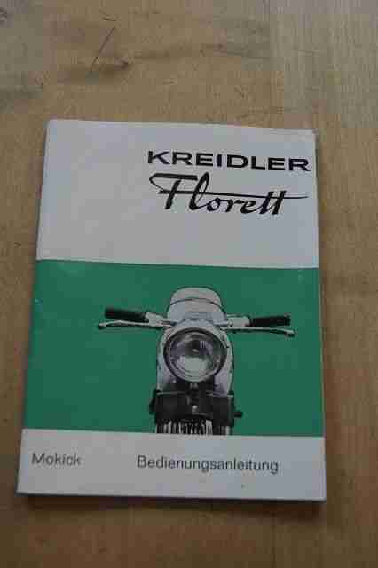 Bedienungsanleitung Kreidler Florett