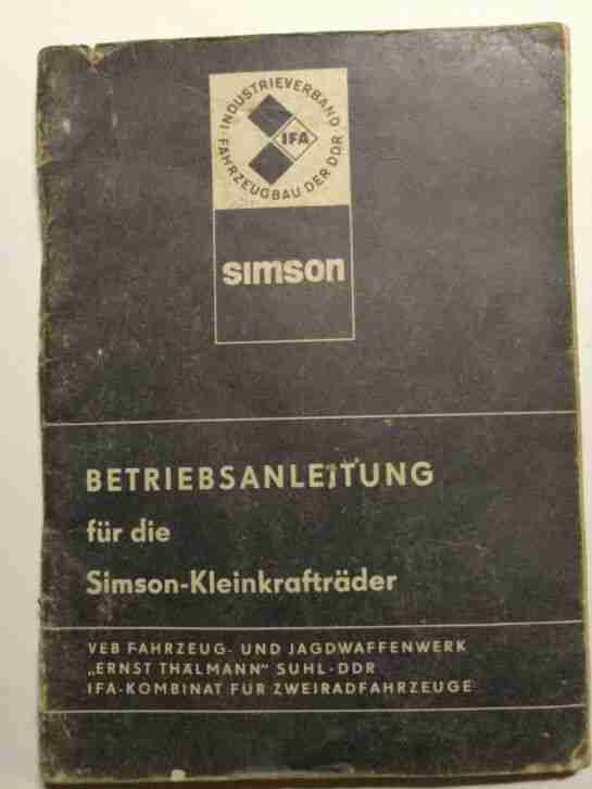 Betriebsanleitung SIMSON