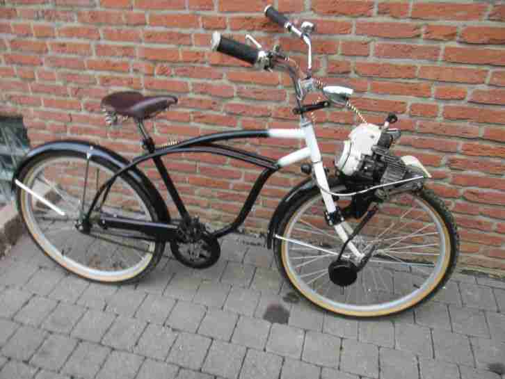 Bike Bug Tanaka USA-Hilfsmotor Oldtimer an Beachcruiserfahrrad Garagenfund rar
