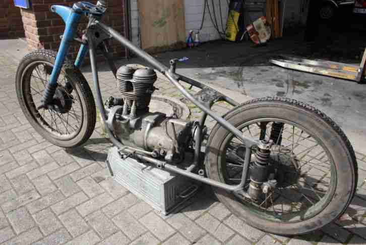 R25 Rahmen mit Motor Bj 1951 bobber