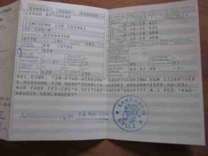 Chopper 125 ccm Jincheng