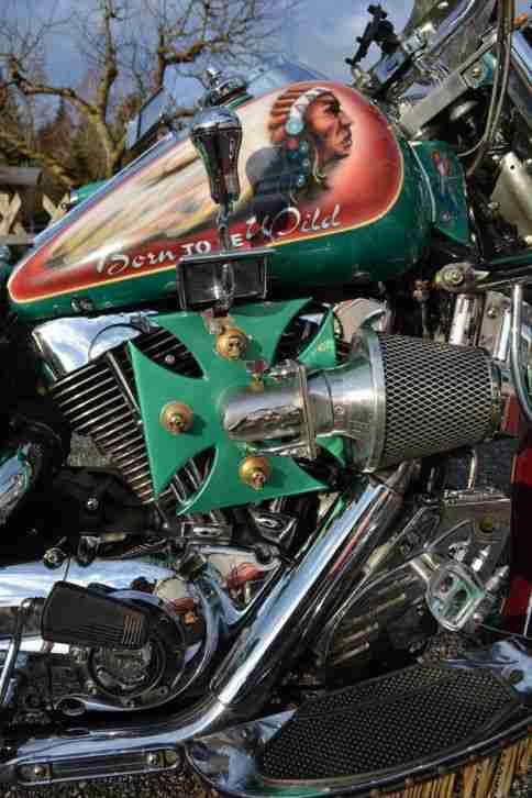 Custom Bike Chopper Suzuki Intruder liebevoller Komplettumbau Tourer,Reismoped