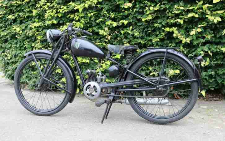DKW RT100 baujahr 1937 in holland verkaufte DKW lauft super mit grosse räder
