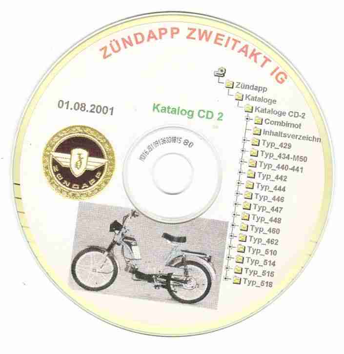 Daten CDs Zündapp Prospekte Reparaturanleitung Ersatzteilkatalog Datenblatt