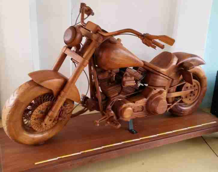 Deko Holz Motorrad Chopper sehr groß, ähnlich