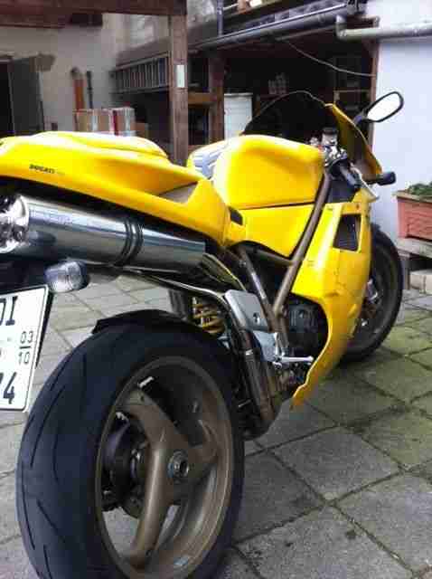 Ducati 748E Gelb Bj. 2000 Termignoni, echt Carbon