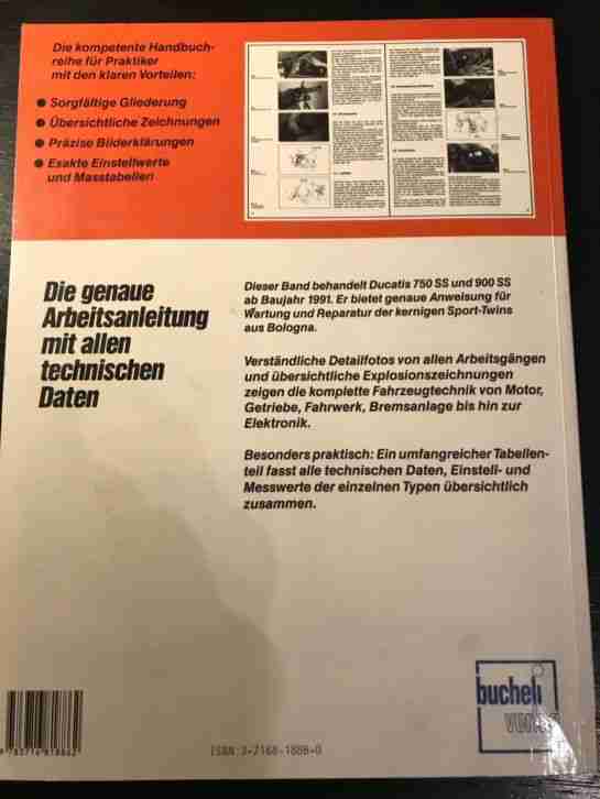 Ducati 750 SS MY 1991 und 1998 Reparaturhandbücher 3 Stück plus 2 x Motorrad