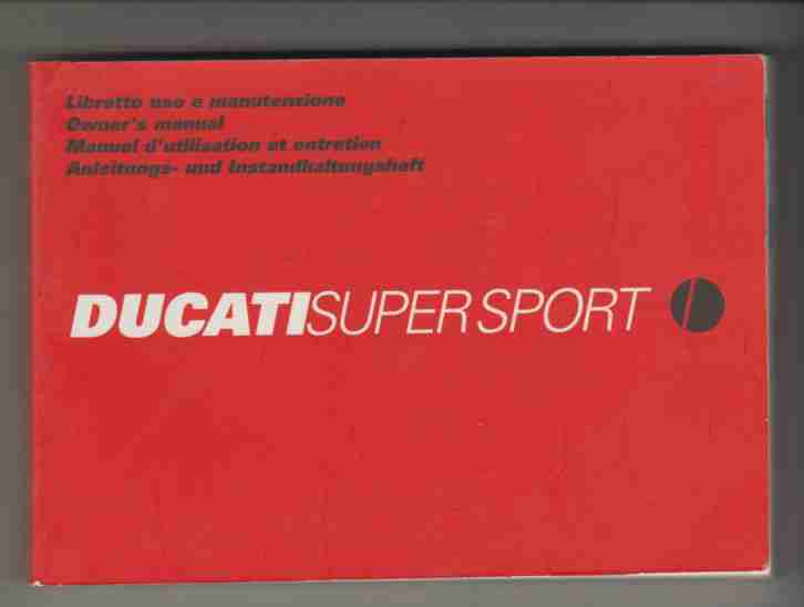 Ducati 996 / 748 Anleitungs- und Instandhaltungsheft in Deutsch - mehrsprachig