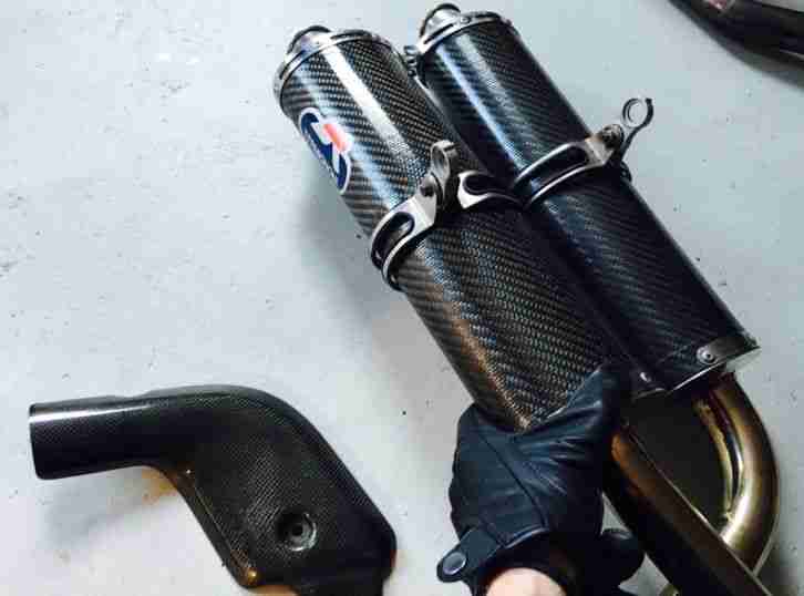 Ducati Termignoni Carbon Racing Polished Exhaustsystem 45mm, Very Good condition