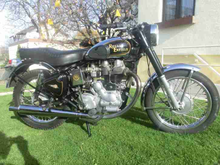Enfield Bullet 500, 5-Gang, E-Starter, 535ccm, große Ventile, Dellorto, Ölpumpe