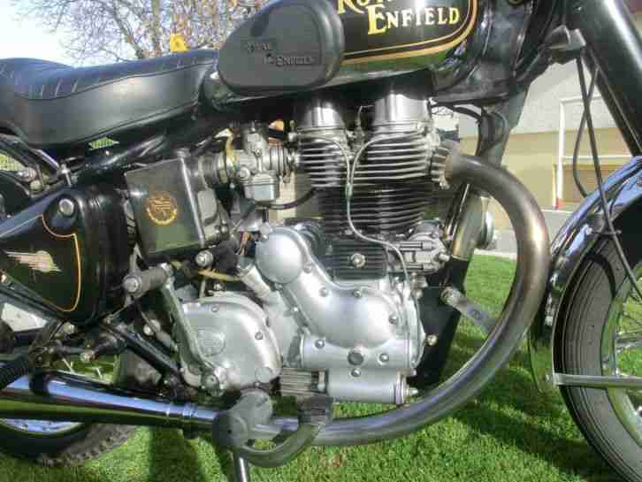 Enfield Bullet 500, 5-Gang, E-Starter, 535ccm, große Ventile, Dellorto, Ölpumpe