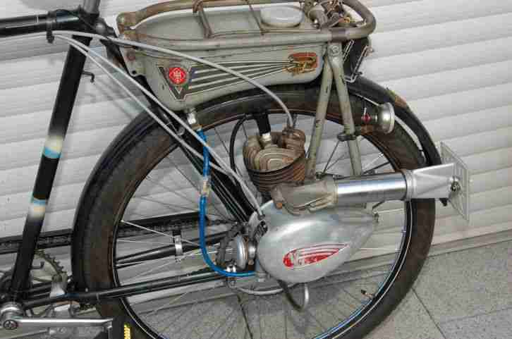 Fahrradhilfsmotor Hilfsmotor VICTORIA FM 38 L an HANSEAT 1950er Jahre