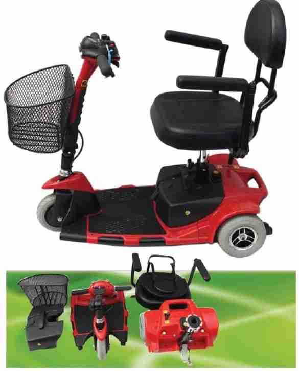 Faltbar Klapp Elektromobil 6km/h mit Rueckwaertsgang Elektromagnetische Bremsen!