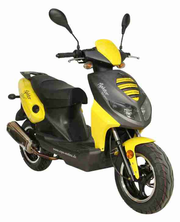 Fighter 50 Mofa Moped Roller 50ccm Scooter 45 km/h 2T Motorroller Scooter Mokick