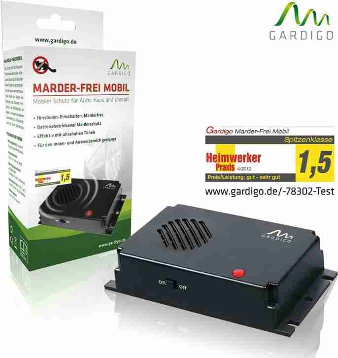 Gardigo Marder-Frei Mobil, Ultraschall Marderschreck Marderabwehr Marderschutz..