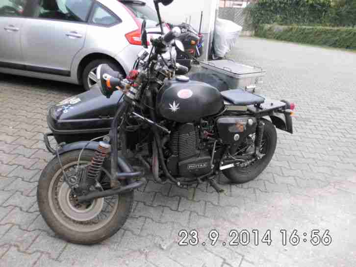 Gespann-Motorrad Jawa mit 500er Rotax-Motor