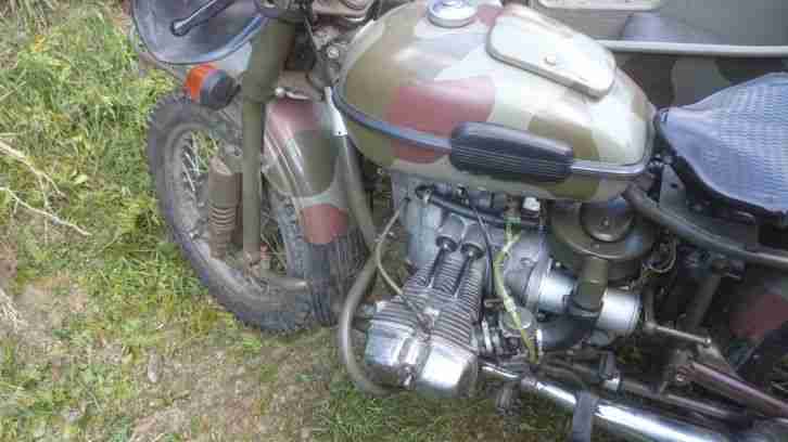 Gespann Seitenwagenmotorrad Beiwagenmotorrad "Wehrmacht" BMW-Nachbau