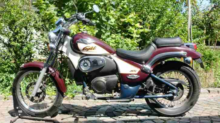 Gilera Piaggio Chopper Eaglet 50 ccm Moped 2 Takt weinrot/Beige