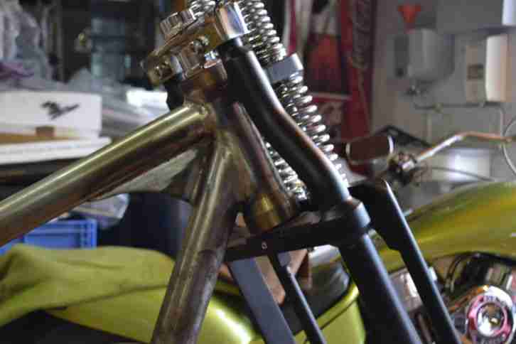 HARLEY CHOPPER ROLLING CHASSIS HIGH NECKER SPRINGERGABEL