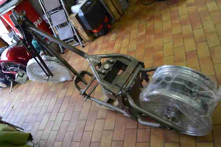 HARLEY CHOPPER ROLLING CHASSIS HIGH NECKER SPRINGERGABEL