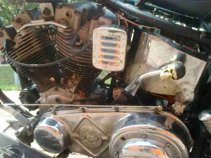 HARLEY DAVIDSON EARLY SHOVEL OLD SCHOOL DROPE FRAME AUS USA