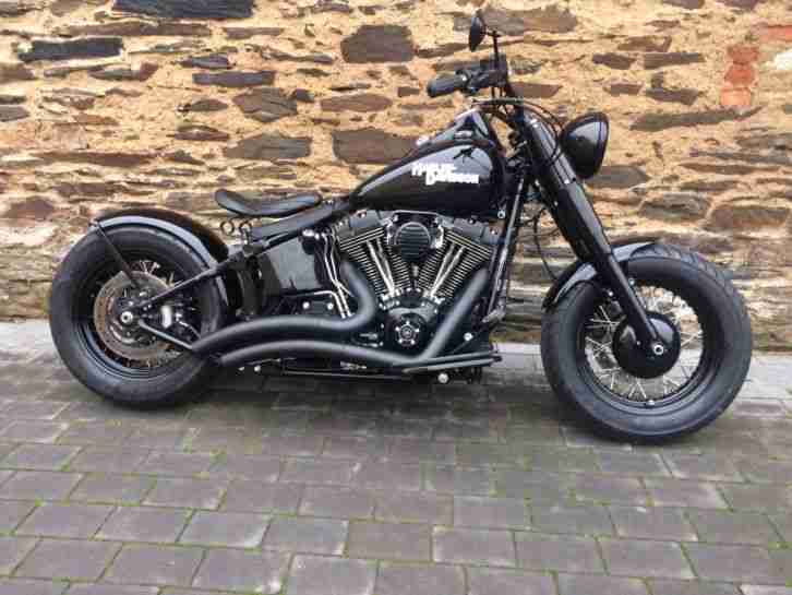 HARLEY DAVIDSON FLSTC Softail Nostalgy Chopper Schwarz Bobber 103“ keine Fat Boy