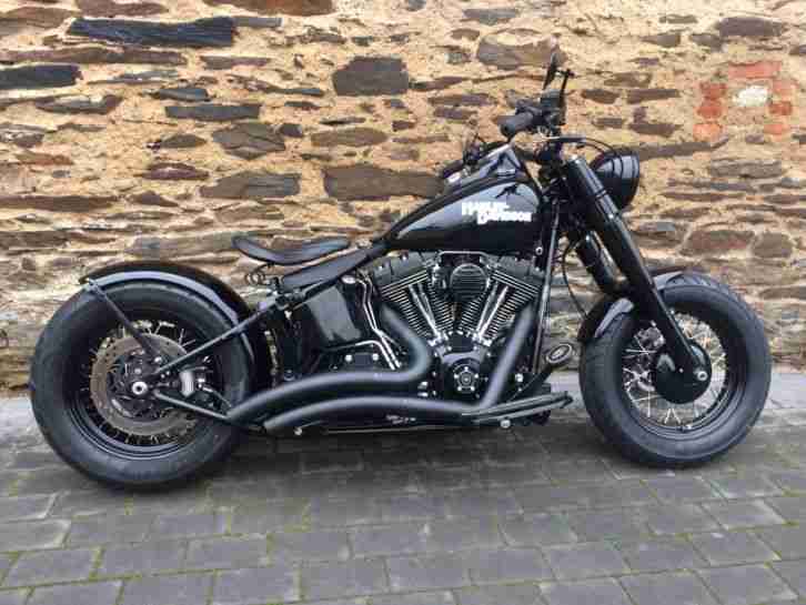 HARLEY DAVIDSON FLSTC Softail Nostalgy Chopper Schwarz Bobber 103“ keine Fat Boy