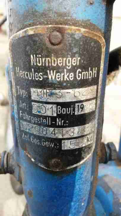 HERCULES MF3,MOFA,SACHS,2-GANG,OLDTIMER mit Papiere Bj.1972