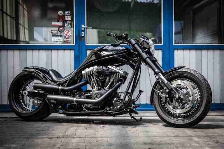 HPU Habermann Custom Bike mit Harley Davidson Motor 280er Hinterrad Einzelstück