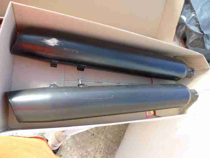 Harley Davidson Auspufftöpfe schwarz USA Tourer