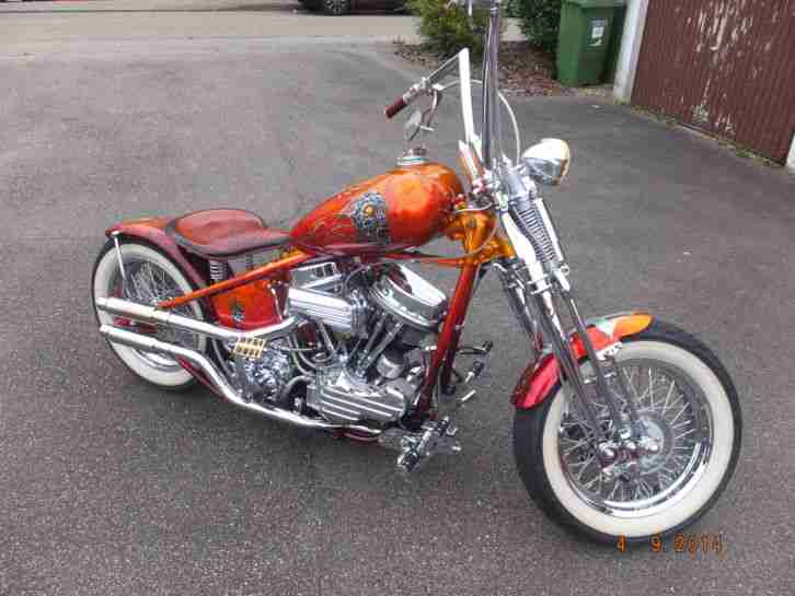 Harley Davidson Custom Bike Bobber FL Bj.56 komplett aus hochwertigen Neuteilen