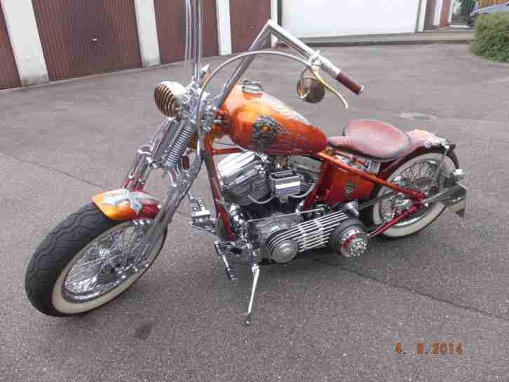 Harley Davidson Custom Bike Bobber FL Bj.56 komplett aus hochwertigen Neuteilen