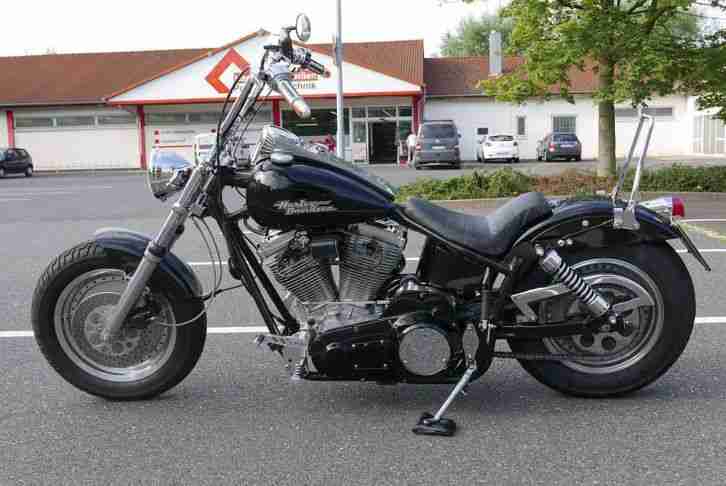Harley Davidson Custombike Old School im Zodiacrahmen Dyna fetter Heckumbau