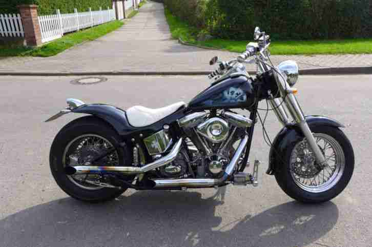 Harley Davidson Custombike Totalumbau Einzelstück 230er Heckumbau Evo Fat Boy